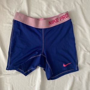 Purple and Pink Nike pro tight brief shorts